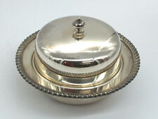 Silver Plated Lidded Butter Dish - Hecworth Reproduction Old Sheffield 1970