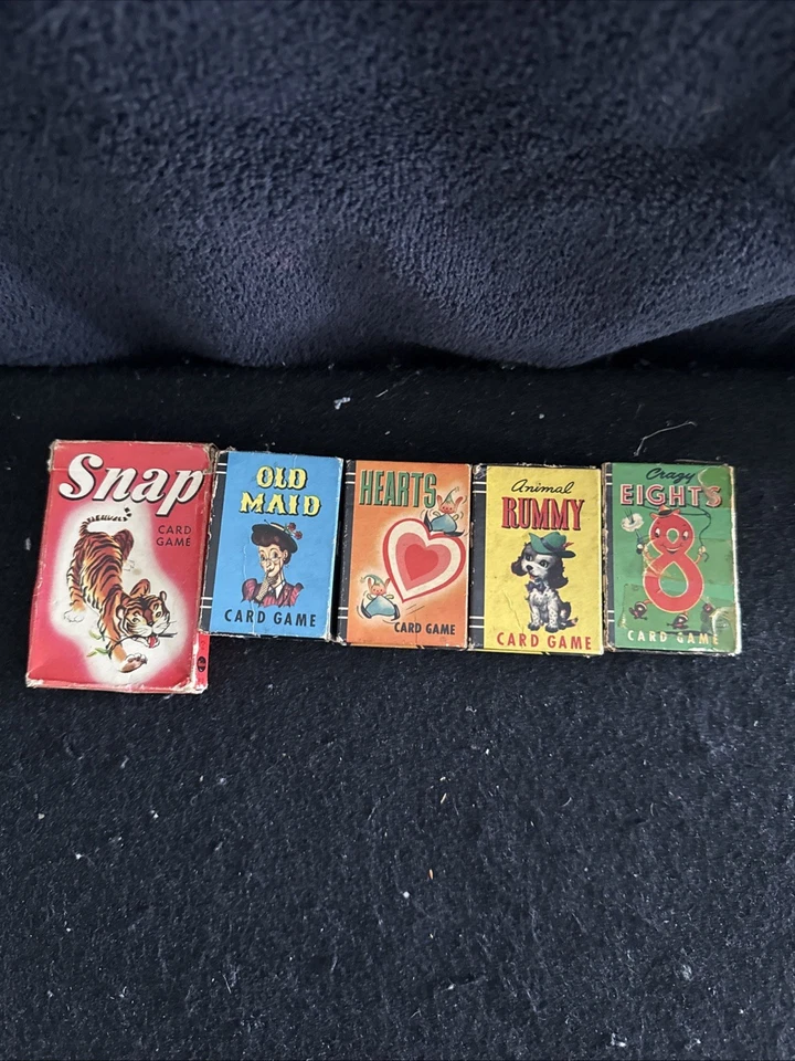 Lote De 5 Antiguos Corazones De Colección Juego De Cartas Whitman Derechos De Criada Rummy Foto 1 de 4