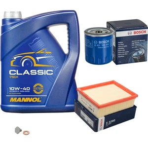 Bosch Inspección Set 5L mannol Classic 10W-40 para Peugeot Citroën 206 - Imagen 1 de 9