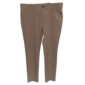 Pantalone Public Rec Uomo 36X34 Tan Performance Elasticizzato 5 Tasche Golf Casual - Foto 1 di 12