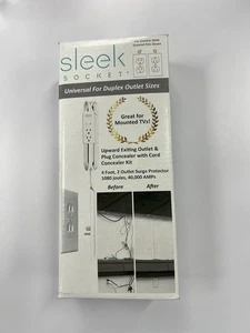 Schlanke Steckdose Original Patentierte Ultradünne Steckdose für montierten TV Weiß Neu - Bild 1 von 5