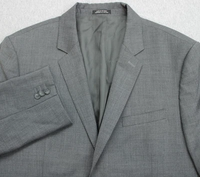 Blazer Express Para Hombre 42R Gris Mezcla Lana Elástico Forrado 2 Botones Foto 1 de 4