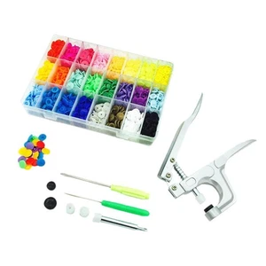 360 Sets T5 Resin Plastic Snaps Buttons Fasteners Punch for - Picture 1 of 4