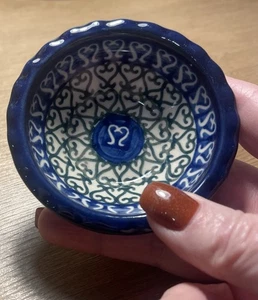 Polish Pottery Handmade Small Trinket/Ring Bowl. Boleslawiec Poland. NWT! - Picture 1 of 7