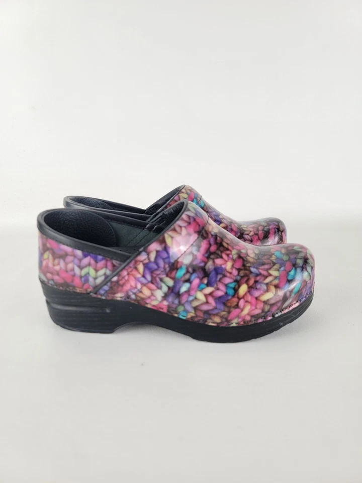 Zueco de mujer Dansko profesional charol talla 36 hilo tejido EE. UU. 5,5-6 Foto 1 de 4