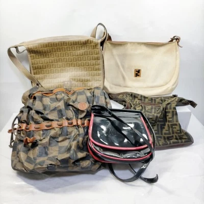 NO TARIFF Fendi  Shoulder Bag Pouch 5 set Brown PVC 5400184 - Image 1 of 4