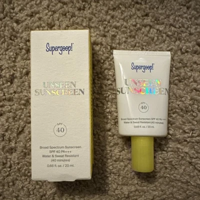 Supergoop! Невидимый солнцезащитный крем широкого спектра действия солнцезащитный крем SPF 40 PA +++ 20 мл новый в коробке - Изображение 1 из 4