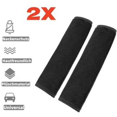2x Gurtschoner Sicherheitsgurt Gurtpolster Autogurt Gurtschutz Schoner Schwarz - Bild 1 von 4