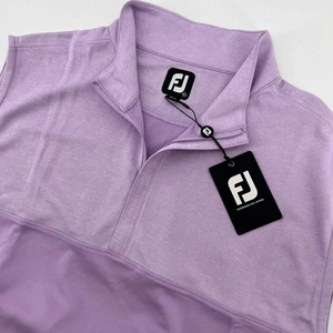 FOOTJOY MELIERTE PASSE 1/2 REISSVERSCHLUSS WESTE NEU MIT ETIKETT HERREN M LAVENDEL 25323 $ 85! - Bild 1 von 2