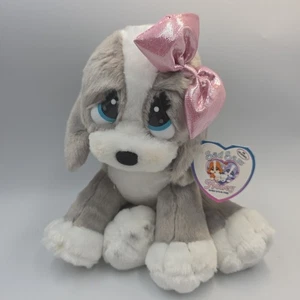 Aurora Sad Sam Honey Gray Stuffed Animal Plush Pink Bow Hound Dog Toy 10” - Picture 1 of 9