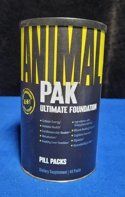 Base Universal Nutrition ANIMAL PAK Ultimate 44 paquetes de píldoras sellados, NUEVO Foto 1 de 4