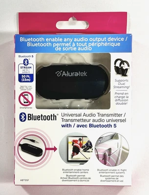 Transmisor de Audio Universal Aluratek Instantáneo Bluetooth Nuevo en Caja Foto 1 de 4