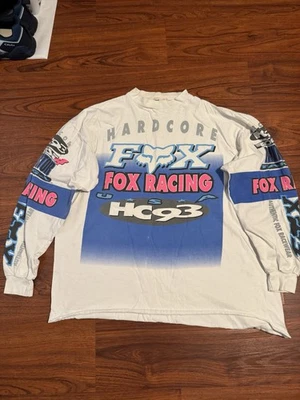 Vintage 90s Fox Racing USA 1993 Hardcore Long Sleeve Shirt Size XL - Image 1 of 4