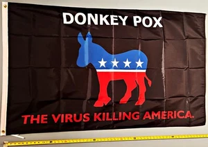 DONALD TRUMP FLAG FREE USA SHIP Donkey Pox BMD Republican Desantis USA Sign 3x5' - Picture 1 of 1