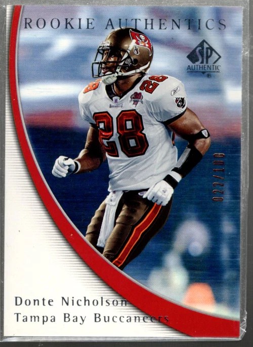 A2829- 2005 SP Authentic Rookie Gold 100 #110 Donte Nicholson /100 - Image 1 of 2