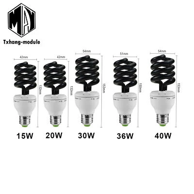 E27 15W 40W UV UltravioletFluorescent Blacklight Light Bulb Lamp CFL AC 220VA2TM - Image 1 of 4