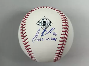 Josh Sborz Signed 2023 World Series Baseball COA Texas Rangers 23 WS Champs - Picture 1 of 6