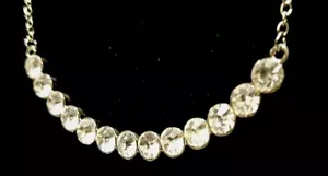 Hermoso collar llamativo de diamantes de imitación blancos de 13 piedras # 215 - Imagen 1 de 5