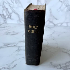 Early 19th Century Bible, Gifted in 1930- Published by American Bible Society - Imagen 1 de 14