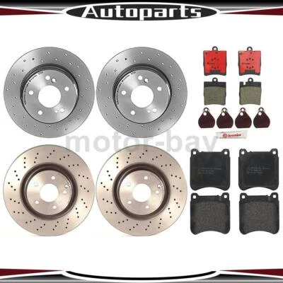 Pastillas de freno y rotores delanteros traseros para Mercedes-Benz C230 2007 2006 2005 2004 Foto 1 de 4