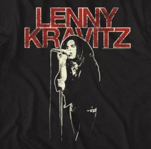 Neu Lenny Kravitz Distress Text T-Shirt Schwarz Unisex - Bild 1 von 3