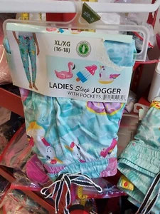 Nwt Briefly Stated Womens Plus Sleep Joggers Pool Floats Blue Xl 2x 3x - Picture 1 of 1