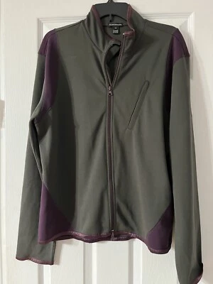 Chaqueta grande Club Monaco para hombre gris púrpura con cremallera  Foto 1 de 4