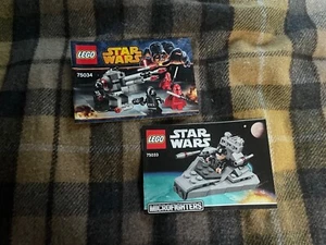 x2 Lego 75034,75033 INSTRUCTION MANUALS ONLY Death Star Troopers & MicroFighters - Picture 1 of 3