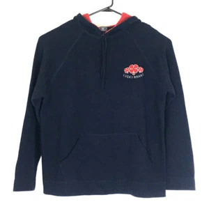 Men's Lucky Brand Sweater Sz XL Blue Pullover Lambs Wool Hoodie - Picture 1 of 6