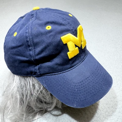 Michigan Wolverines Hat Cap Strap Back Adjustable Blue NCAA Golf Football Adidas - Image 1 of 4