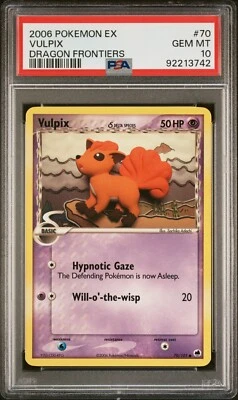 2006 POKEMON EX DRAGON FRONTIERS #70 VULPIX PSA 10 GEM MINT - Image 1 of 2