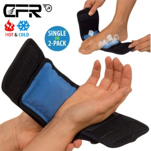 Reusable Hot Cold Gel Ice Pack Therapy Strap Wrap Hand Foot Wrist Elbow Relief - Picture 1 of 15