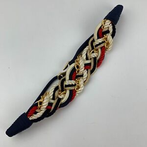 Decorative Rope Womens Belt Red White Blue Gold Chain Size Medium