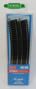 OO Gauge PECO ST-2030 Standard Curve, 3rd Radius (Pack of 8) SETRACK Code 100 - Picture 1 of 2