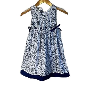 Disney Kids Girls Sleeveless Floral Ribbon Tie Dress Size 4/5 - Picture 1 of 12
