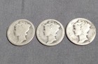 Us Mercury Dime 1917 1918 S 1919 Lot 90% Silver Coins