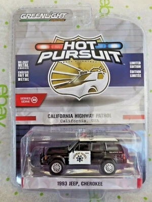 GREENLIGHT Hot Pursuit 38 California Highway Patrol 1993 JEEP CHEROKEE 42960 B - Image 1 of 4