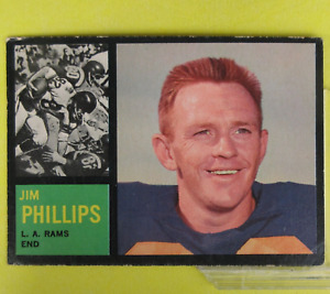 JIM PHILLIPS  1962  VINTAGE   Topps  #81   Los Angeles Rams