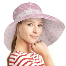 Women Sun Hats Upf50 Sun Cap Foldable Reversible Travel Beach Hat Flower Print