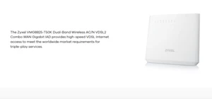 ZYXEL VDSL VoIP IAD DUAL BAND WIRELESS MODEM VMG8825-T50 - Picture 1 of 5
