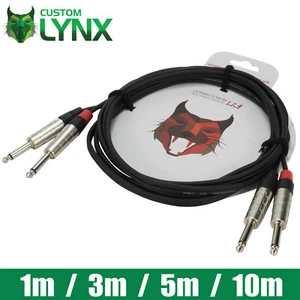 Rean Neutrik Twin Mono Jack zu Twin Jack Kabel. 2 Buchse auf 2 Buchse Lead Pro Audio - Bild 1 von 4
