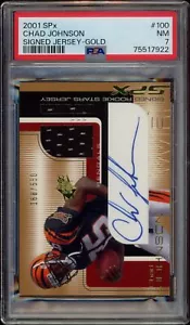 2001 UD SPx Chad Johnson #100 (/550) (Auto) PSA 7 - Picture 1 of 1