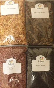 Koi Food Carp Pond Fish Treats Bloodworm & Protein Pellets Silkworm River Shrimp - Picture 1 of 6