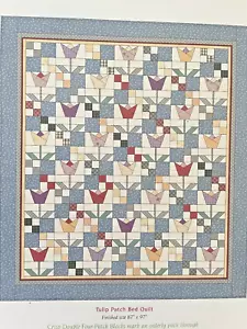Tulip Patch Bed Quilt Pattern Instruction Booklet Debbie Mumm 87" x 97" - Picture 1 of 4