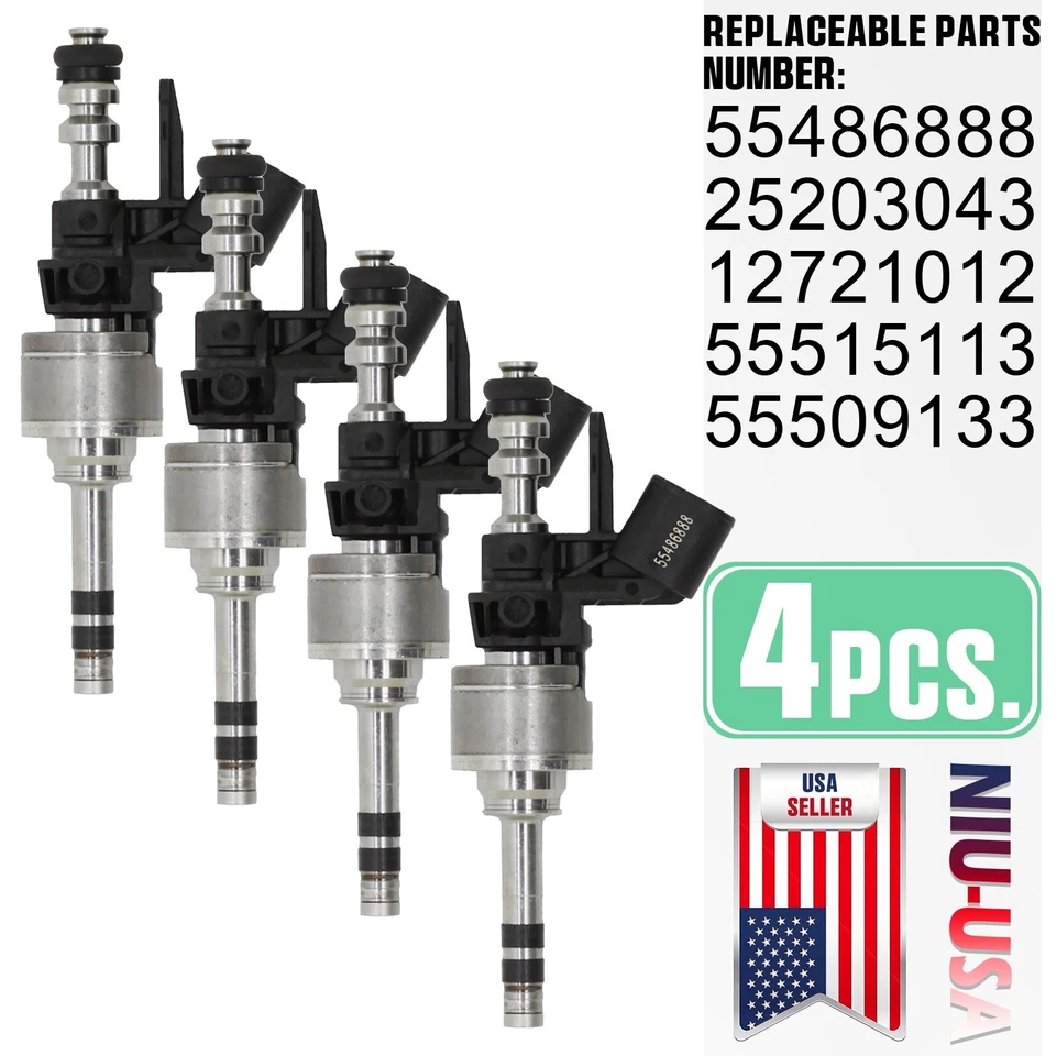 4 топливные форсунки 55486888 для GMC Acadia Buick Cadillac CT4 CT5 XT4 XT5 XT6 2,0 л - Изображение 1 из 4