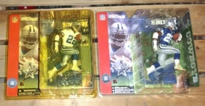 2 Cowboys Emmitt Smith Dirty Blue Star Variant McFarlane Series 1 + White Jersey - Picture 1 of 10