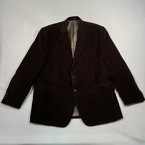 Chaps Corduroy Blazer Suit Jacket Mens Size 48L Brown - Picture 1 of 11