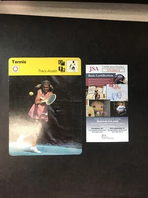 TRACY AUSTIN SIGNED 1978 SIGN SPORTSCASTER CARD/ TENNIS JSA CERTIFIED AUTOGRAPH - Image 1 of 4