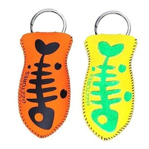 Floating Keychain, Boat Key Float - Float 4 to 5 Keys for Orange/Yellow Glowing - Picture 1 of 8