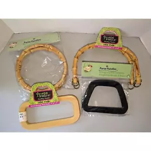 4 Purse Bag Handles Bamboo Wood Purse n-alize-it! Purse Boutique Tote NEW -0723 - Picture 1 of 5
